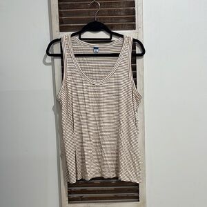 Old Navy Cream Relaxed Ribbed Tank Top